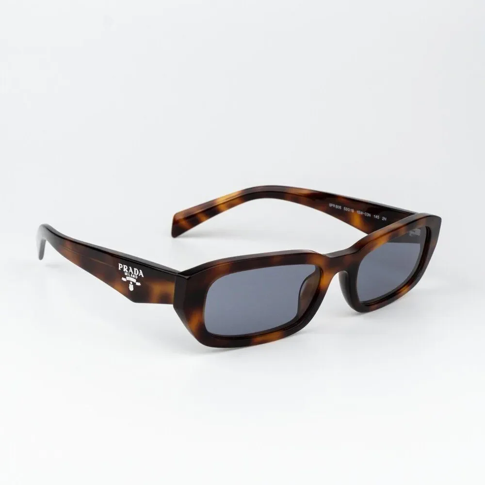 Prada Men Sunglasses Havana Grey Rectangle PRB06S 15W03N NEW AUTHENTIC
